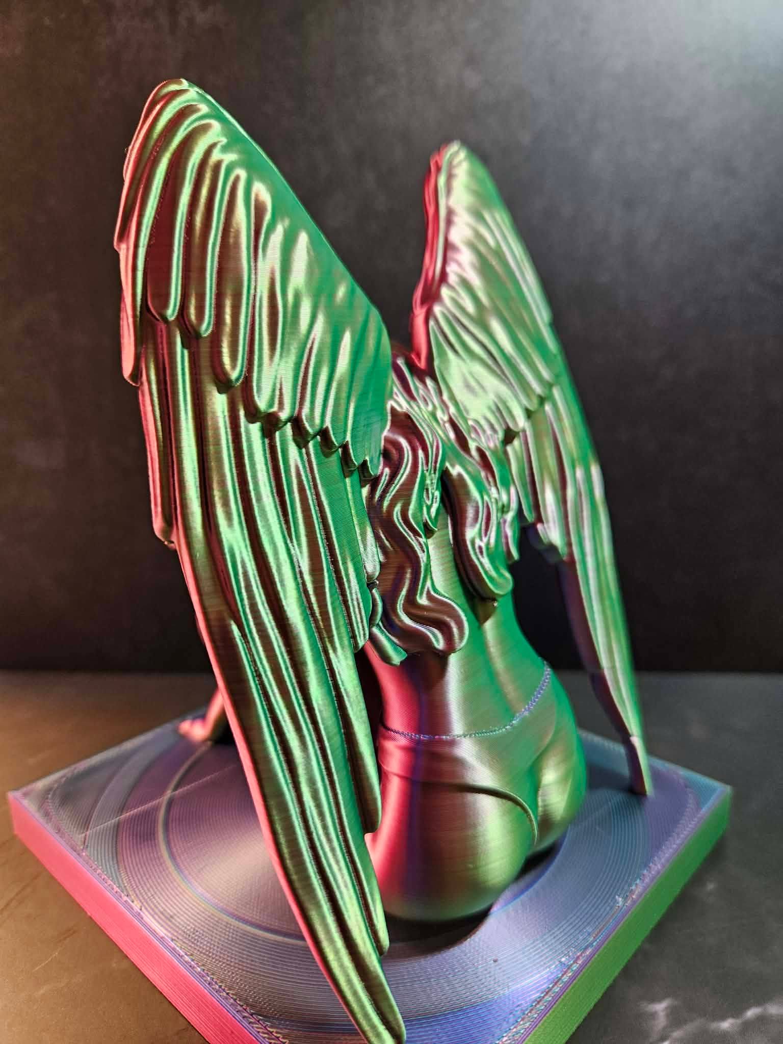 Fallen Angel Sculpture – Tri Colour Silk