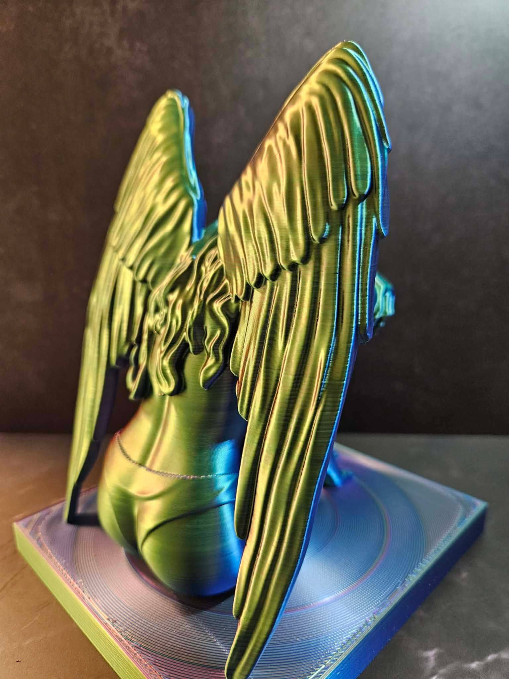 Fallen Angel Sculpture – Tri Colour Silk