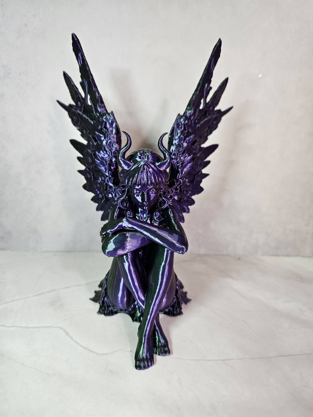 Fallen Angel Sculpture – Tri Colour Silk