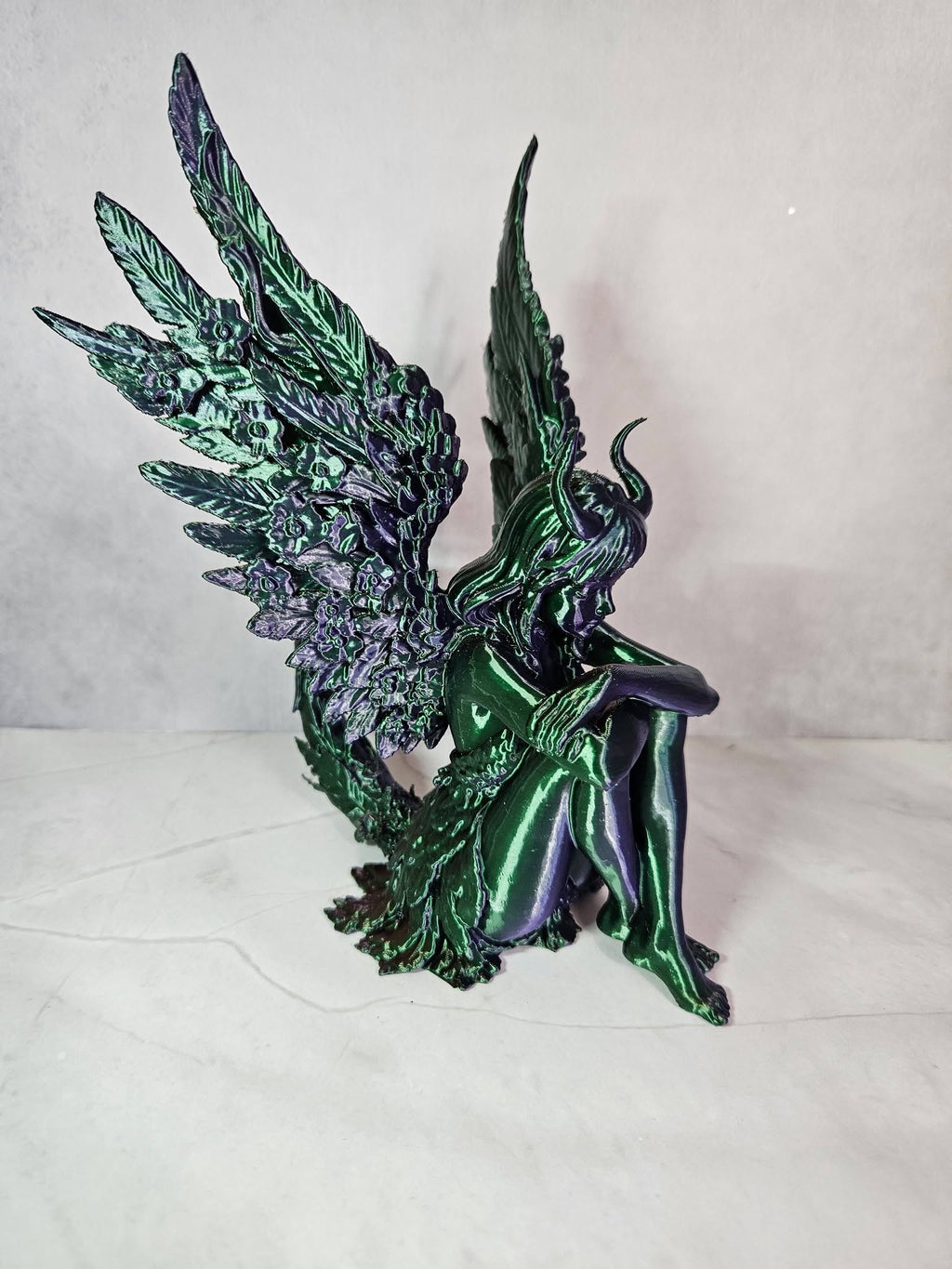 Fallen Angel Sculpture – Tri Colour Silk
