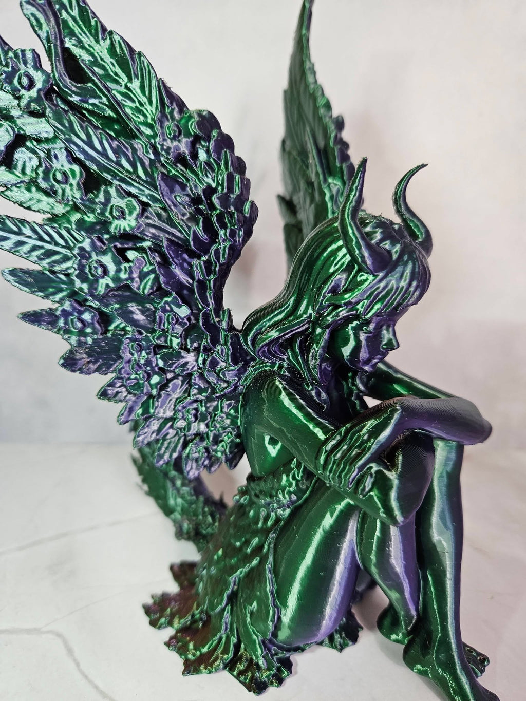 Fallen Angel Sculpture – Tri Colour Silk