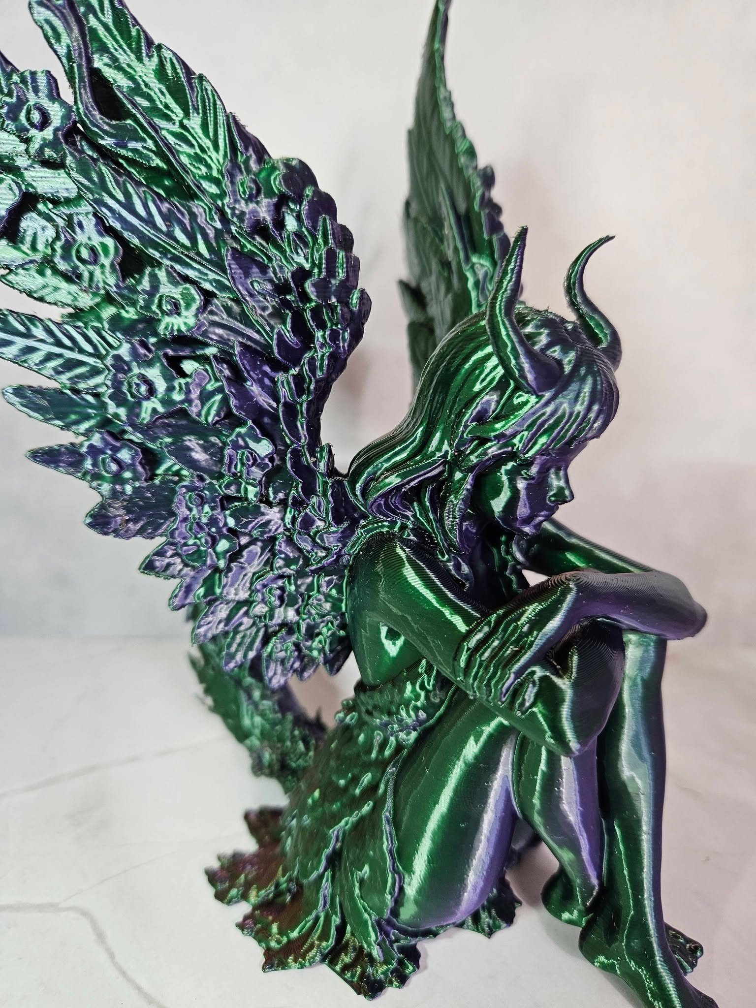 Fallen Angel Sculpture – Tri Colour Silk