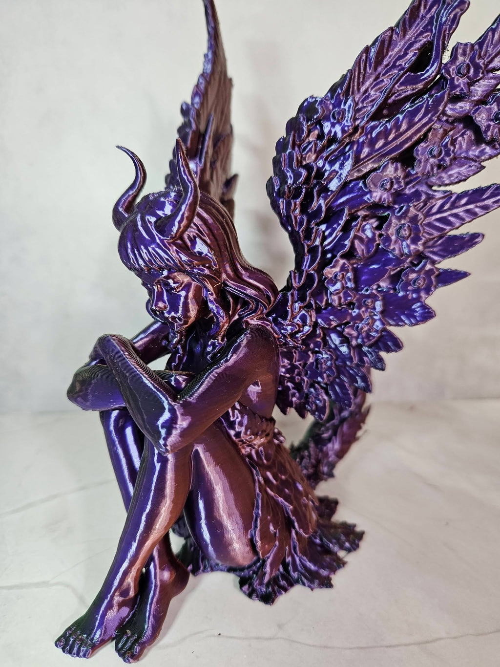 Fallen Angel Sculpture – Tri Colour Silk