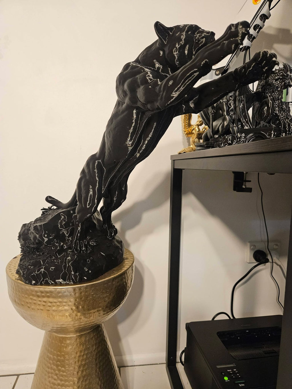 Panther Attack Sculpture – 60cm