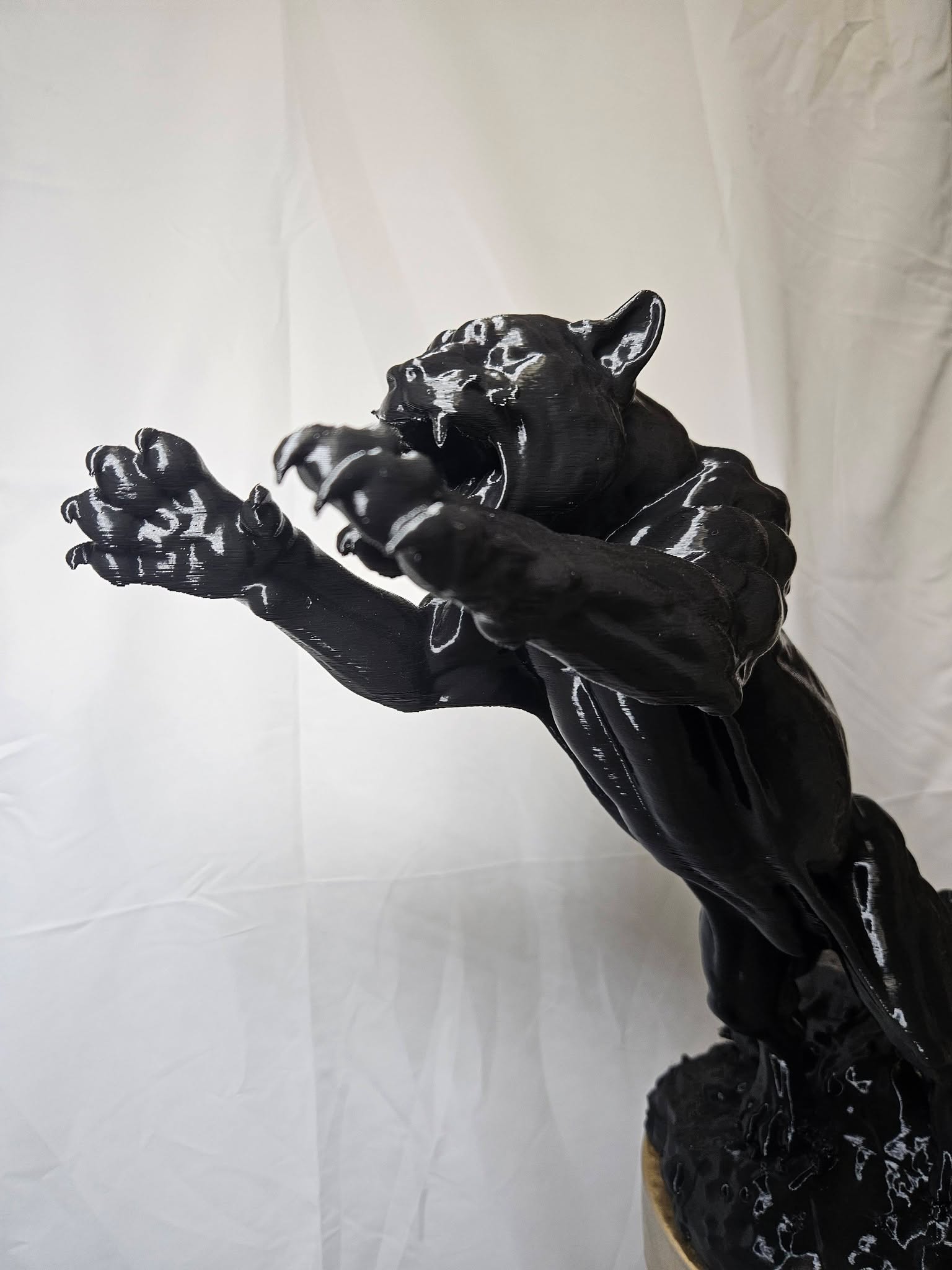 Panther Attack Sculpture – 60cm