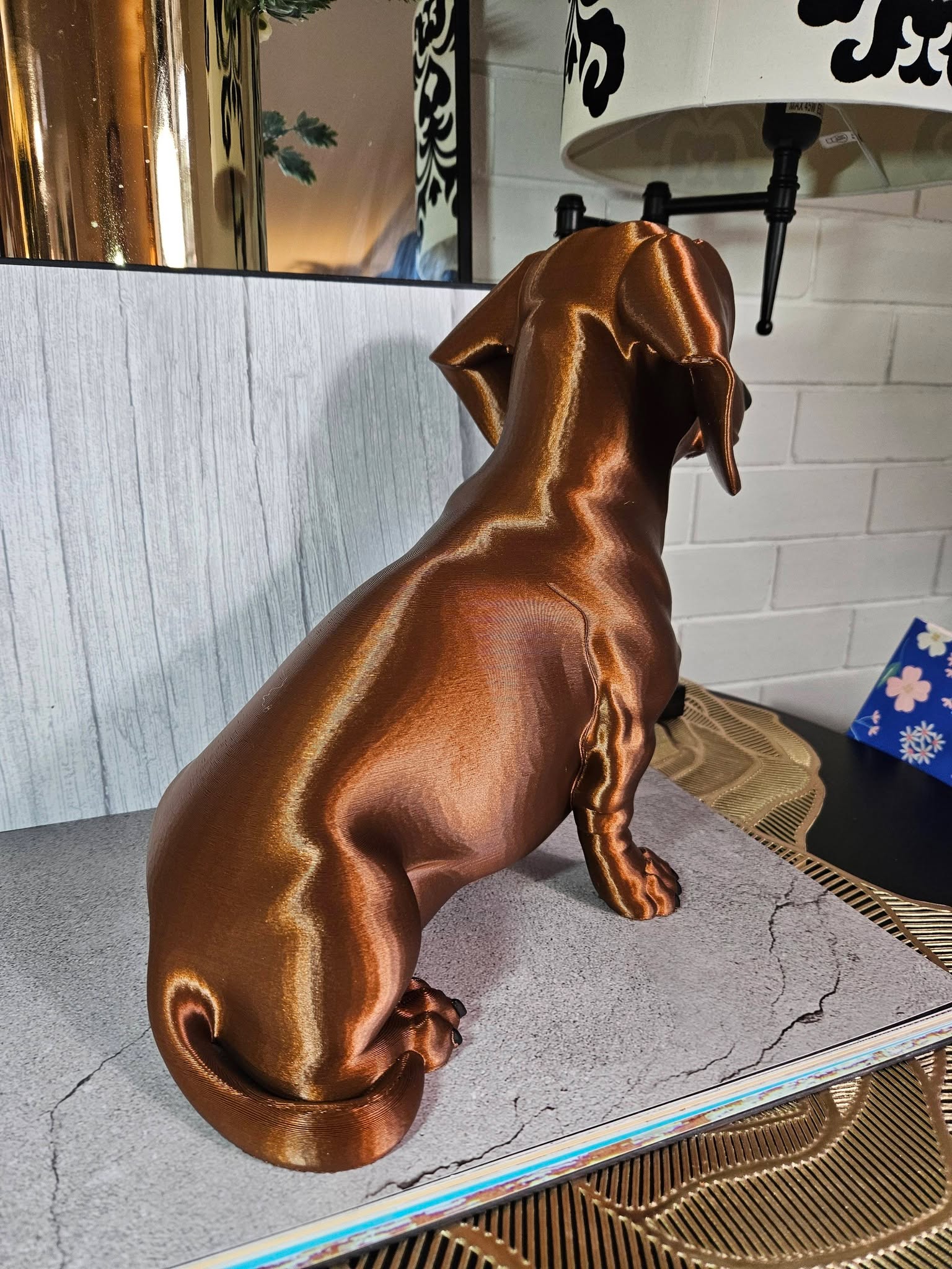 Bronze Dachshund Sculpture – 30cm