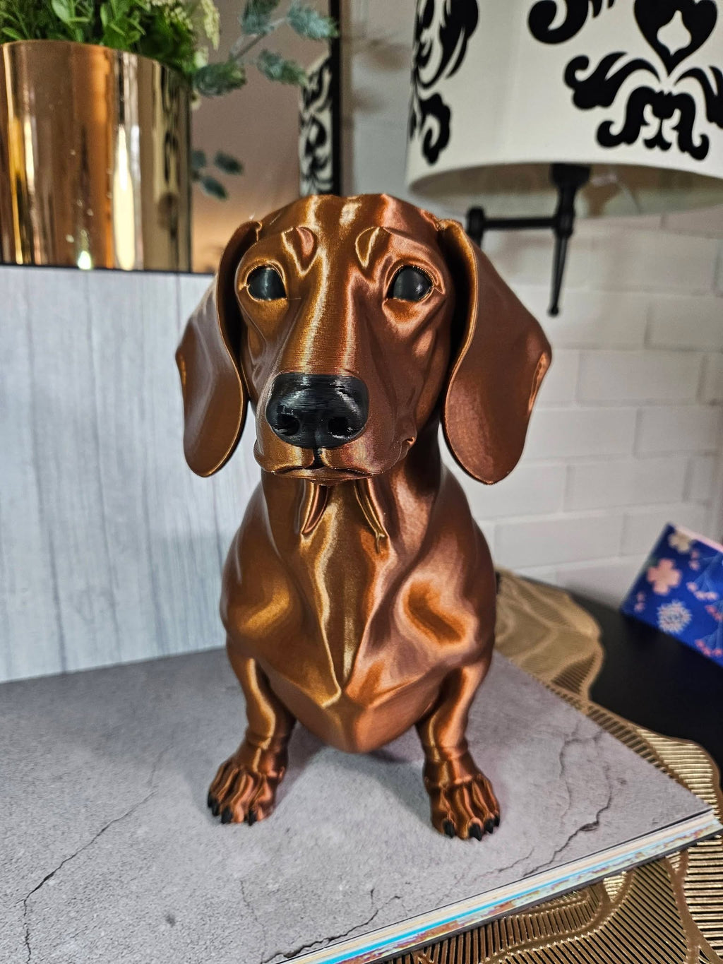 Bronze Dachshund Sculpture – 30cm