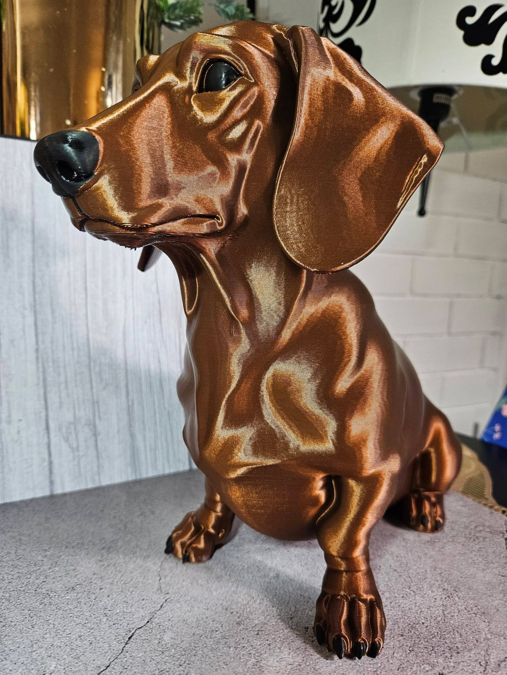 Bronze Dachshund Sculpture – 30cm