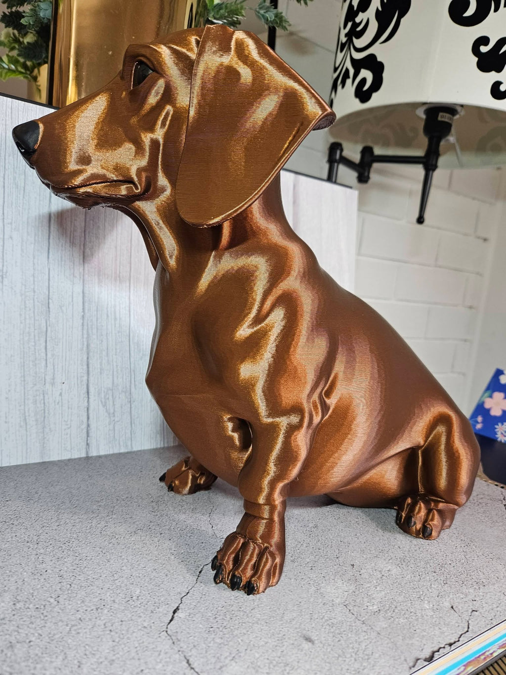 Bronze Dachshund Sculpture – 30cm