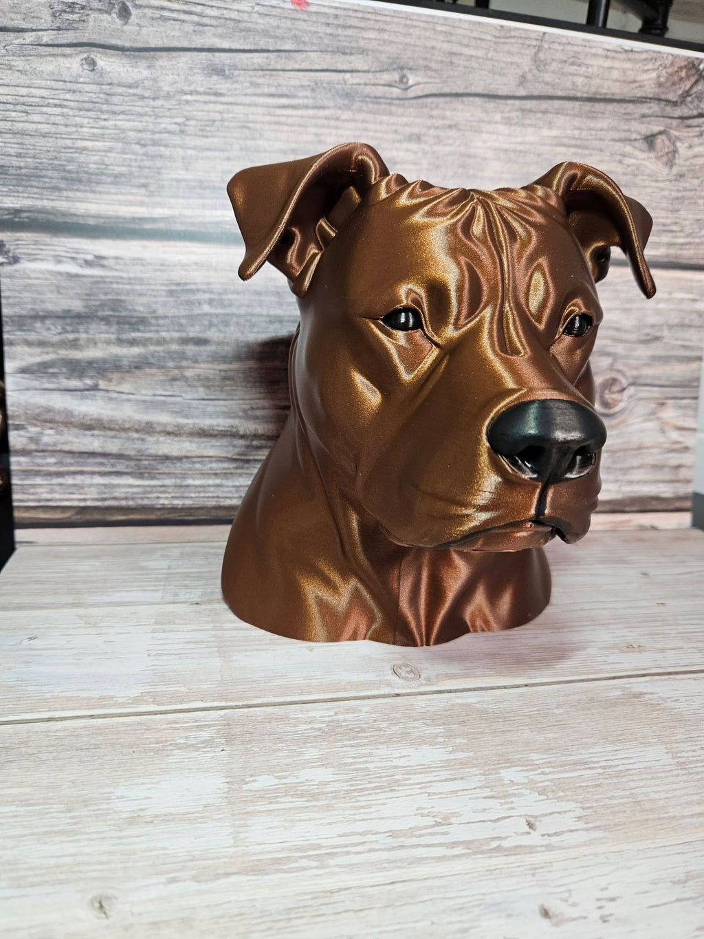 Pitbull Bust Sculpture – 19cm