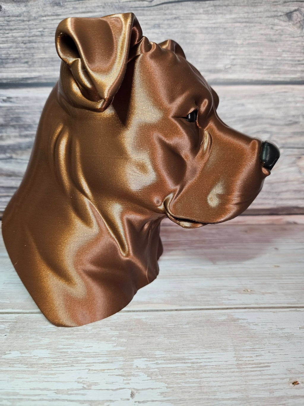 Pitbull Bust Sculpture – 19cm