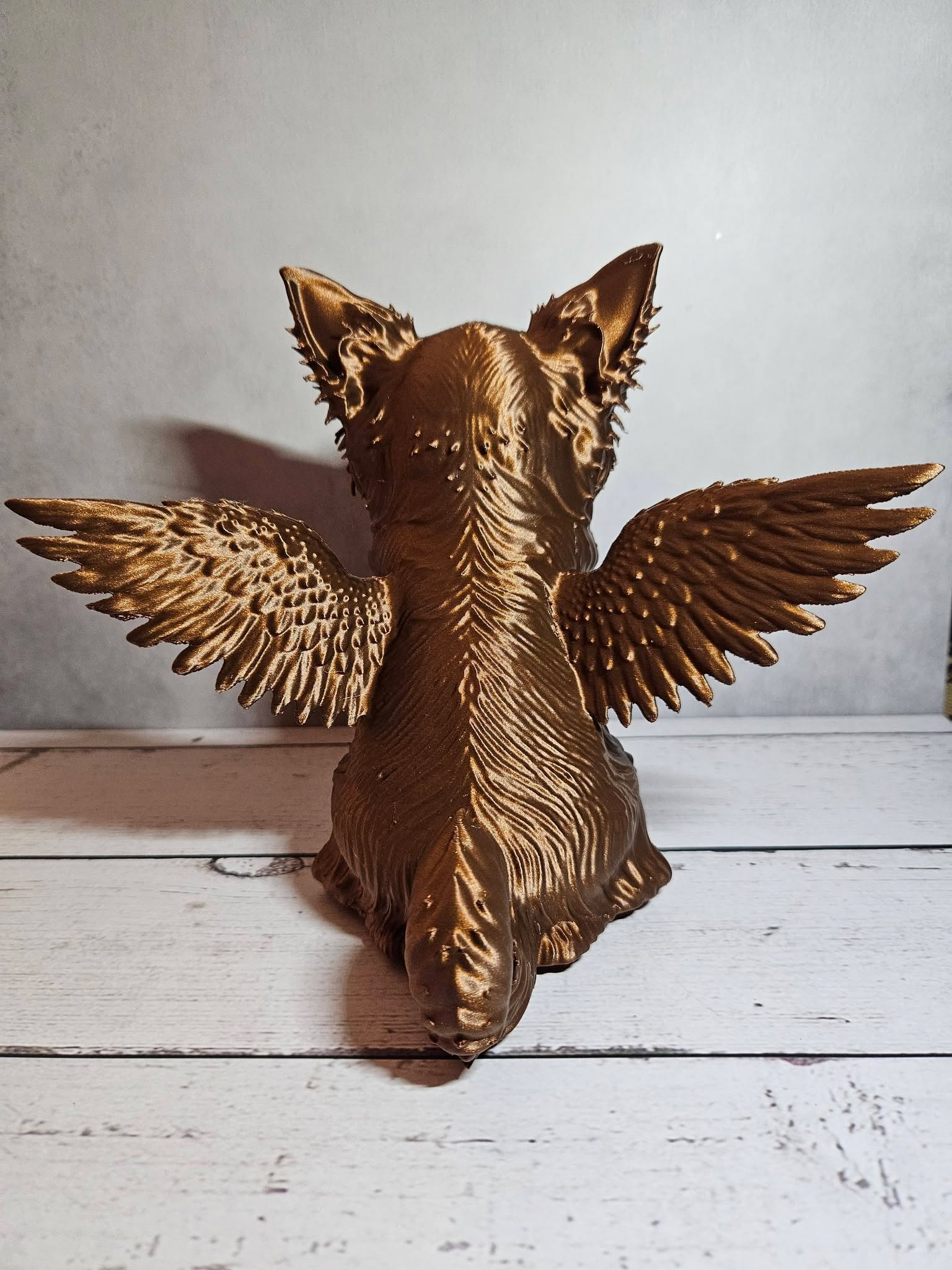 Winged Long-Haired Chihuahua Sculpture – 19cm