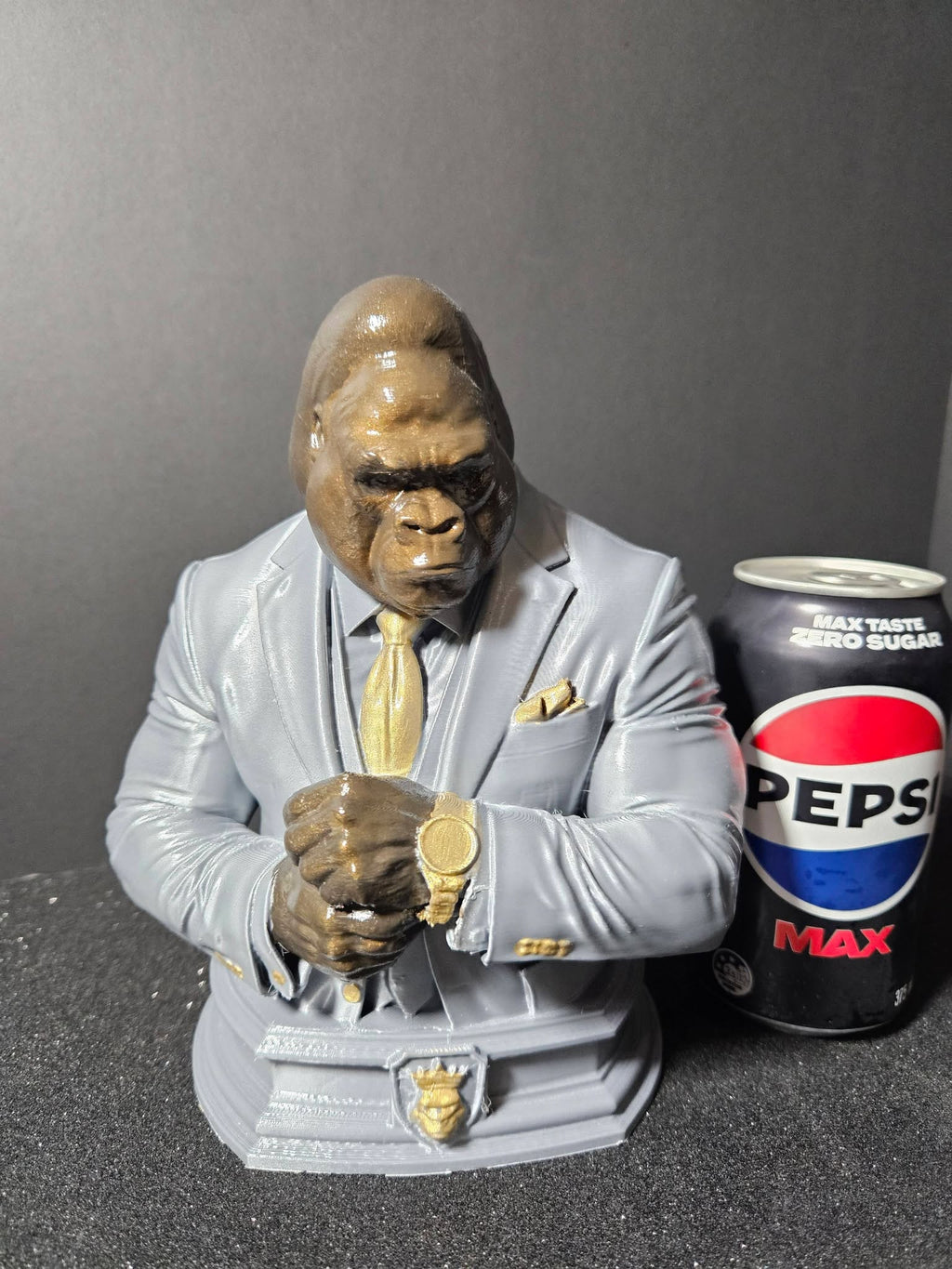 Gorilla in Suit Sculpture – 20cm