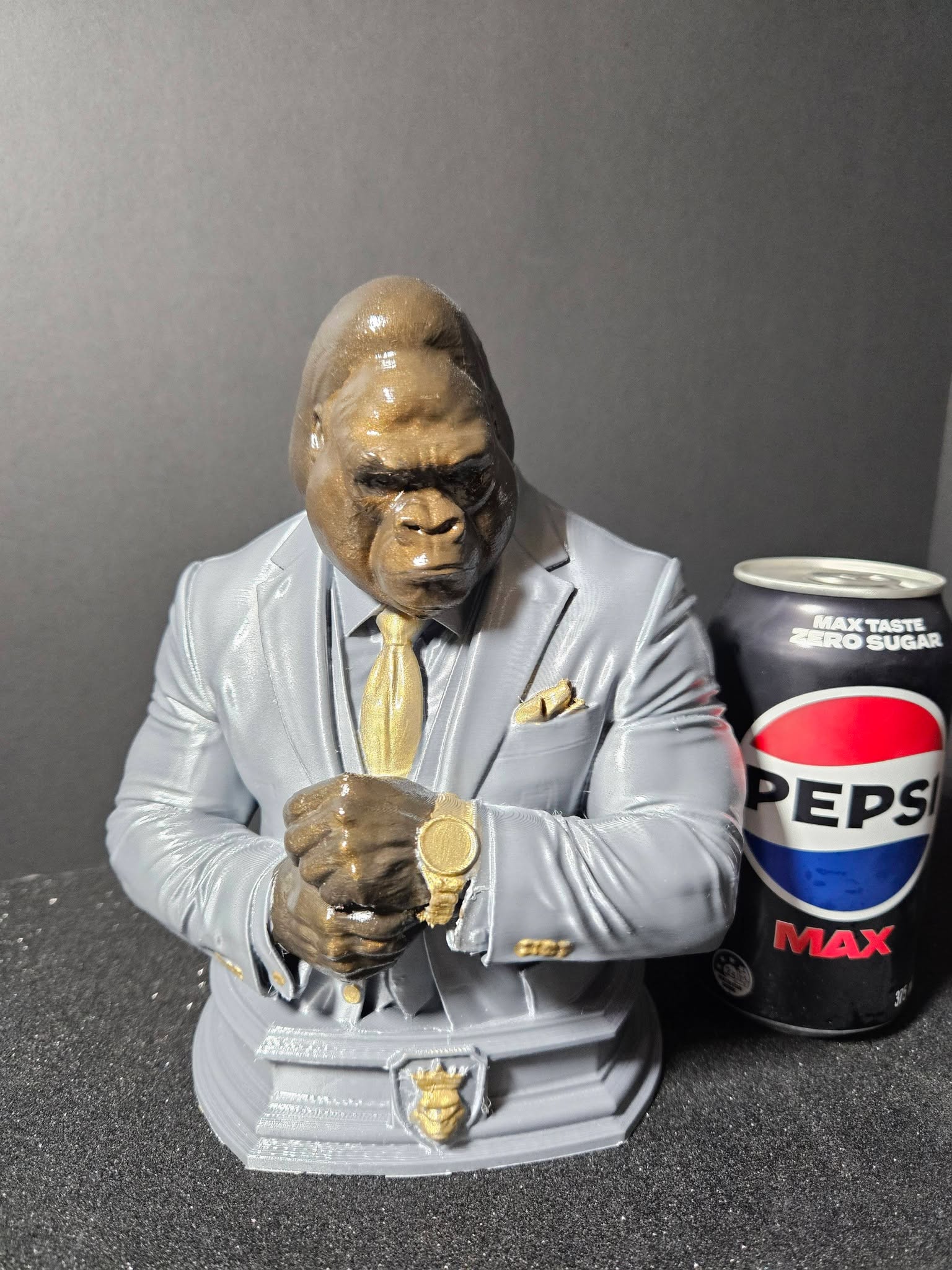 Gorilla in Suit Sculpture – 20cm