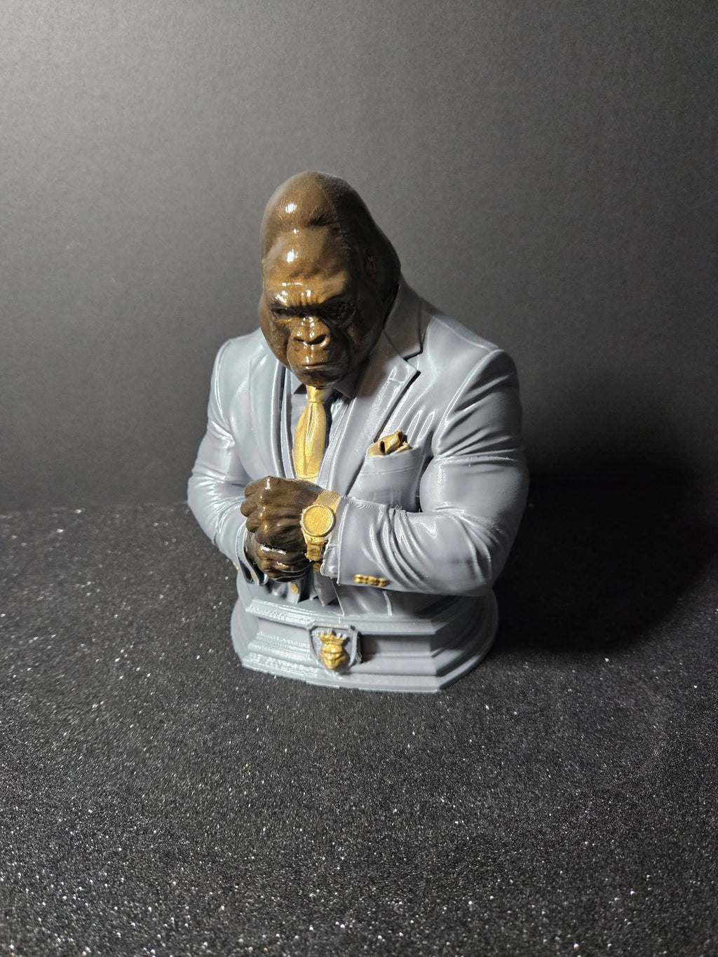 Gorilla in Suit Sculpture – 20cm
