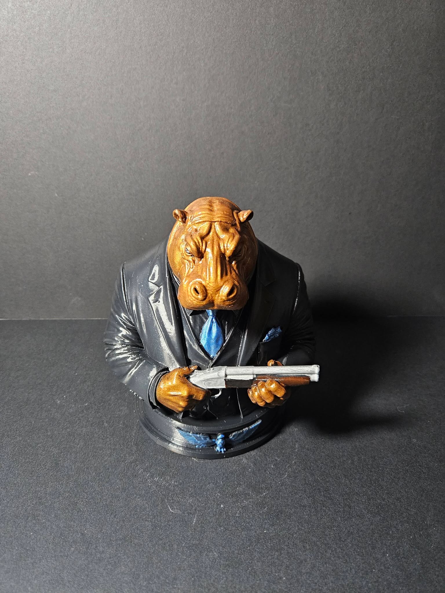 Hippo Boss Sculpture – 19cm