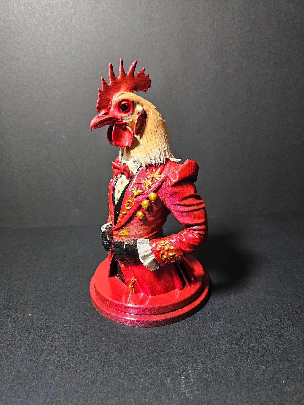 Rooster in Suit Sculpture – 22cm
