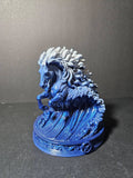 Horse Wave Flow Sculpture – Blue