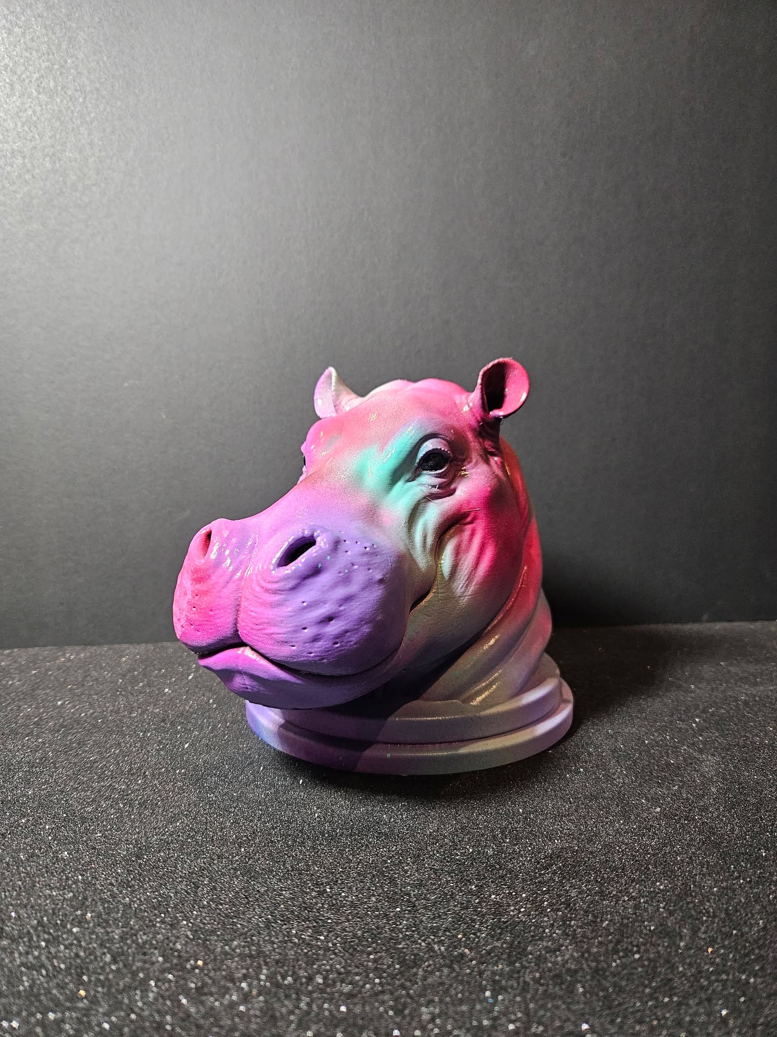 Pop Art Hippo Sculpture – 16cm
