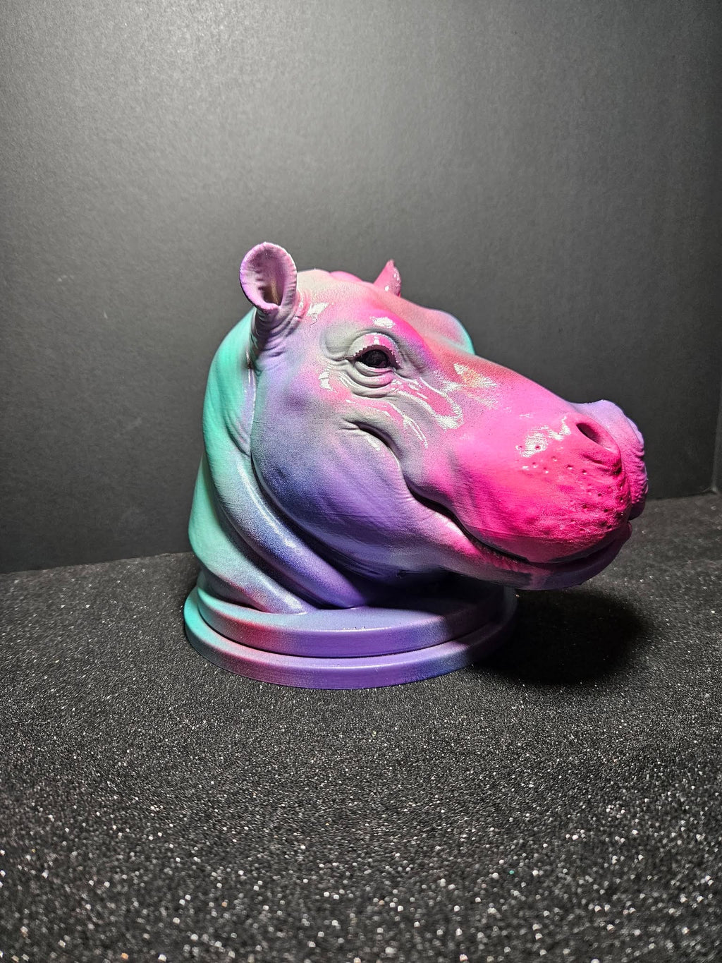 Pop Art Hippo Sculpture – 16cm