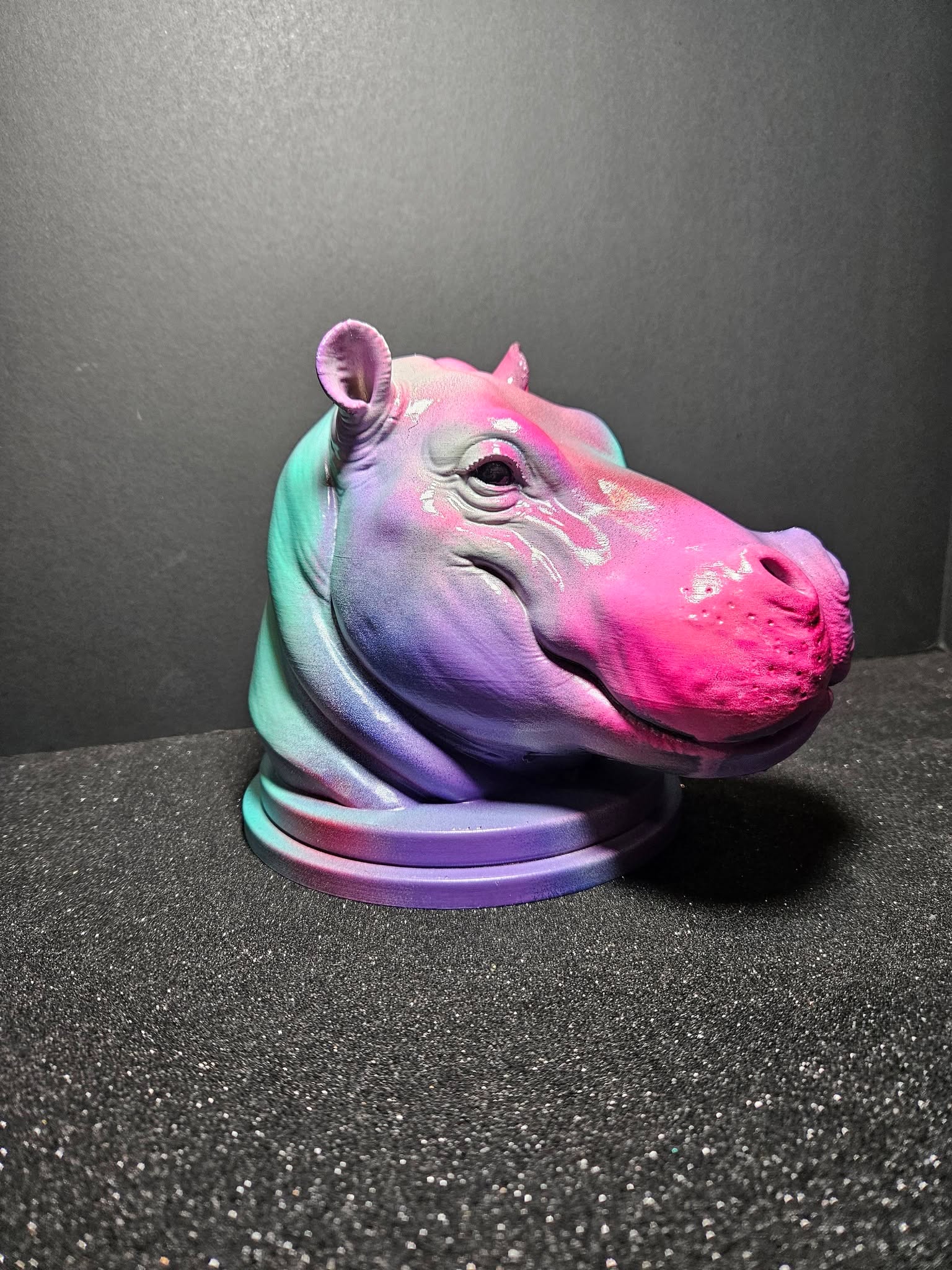 Pop Art Hippo Sculpture – 16cm