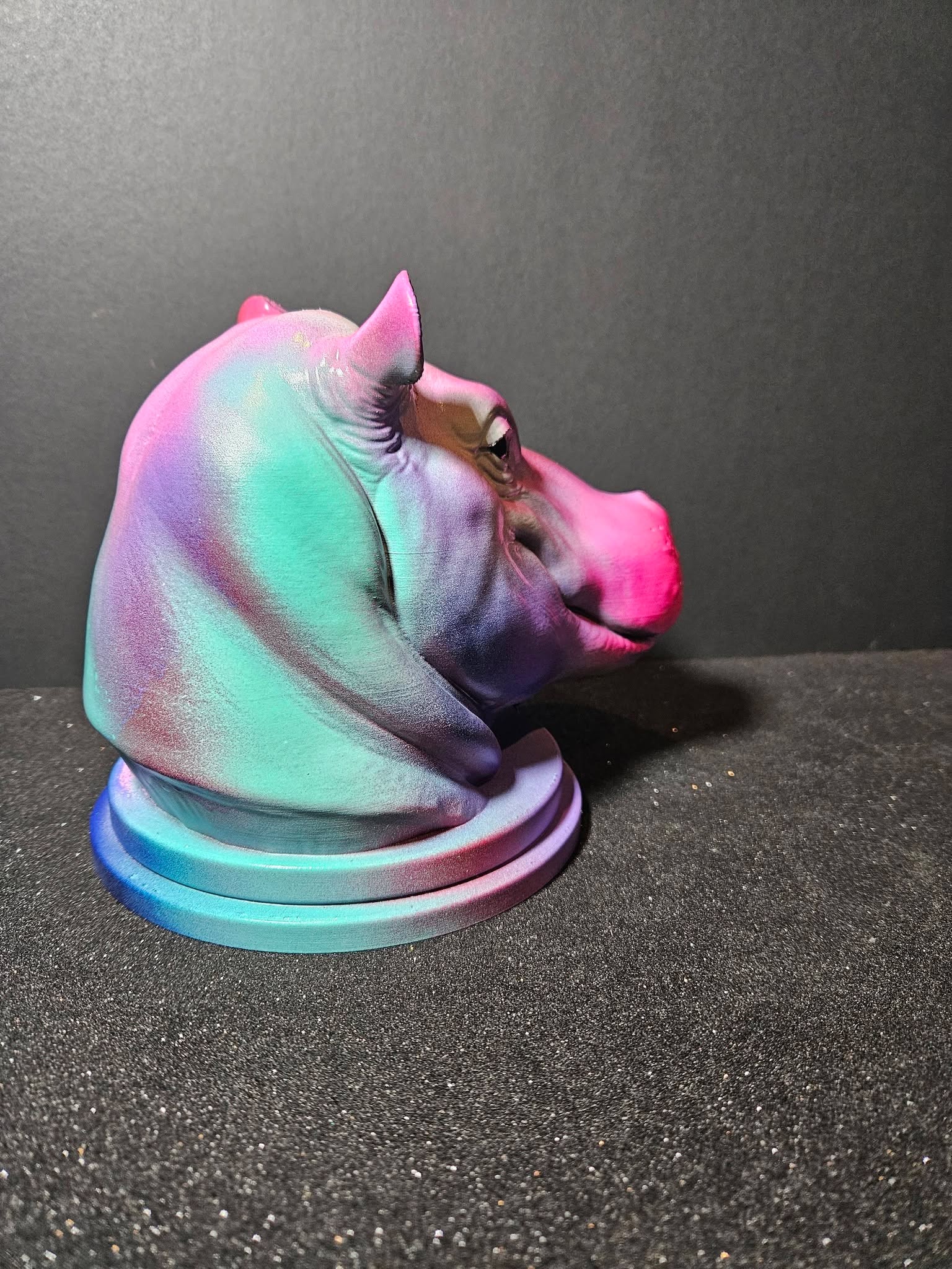 Pop Art Hippo Sculpture – 16cm