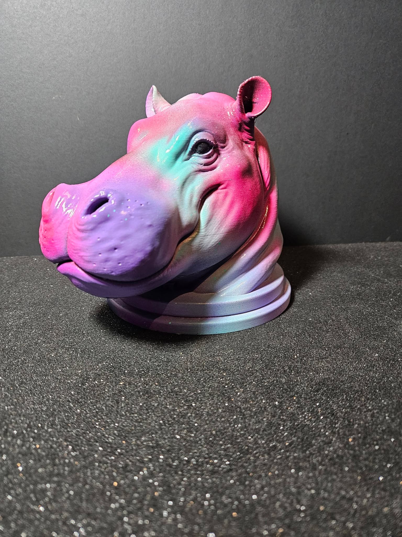 Pop Art Hippo Sculpture – 16cm
