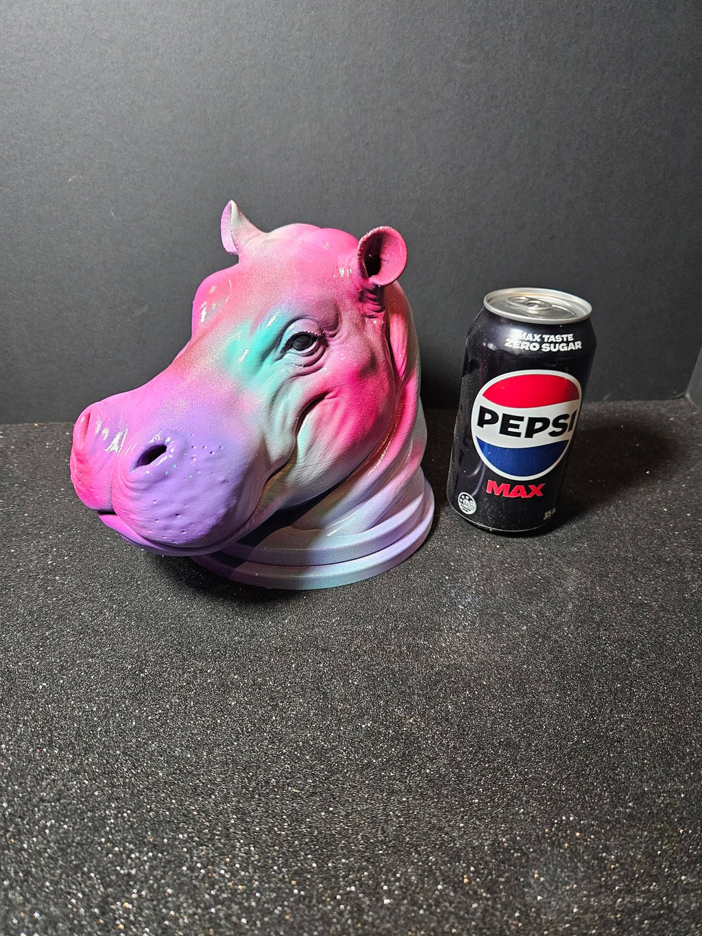 Pop Art Hippo Sculpture – 16cm