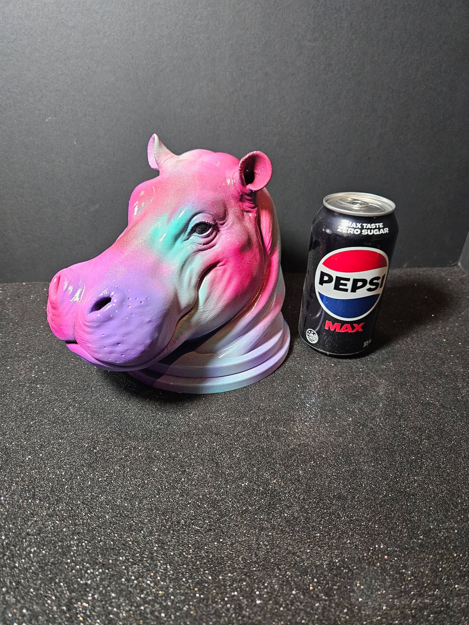 Pop Art Hippo Sculpture – 16cm
