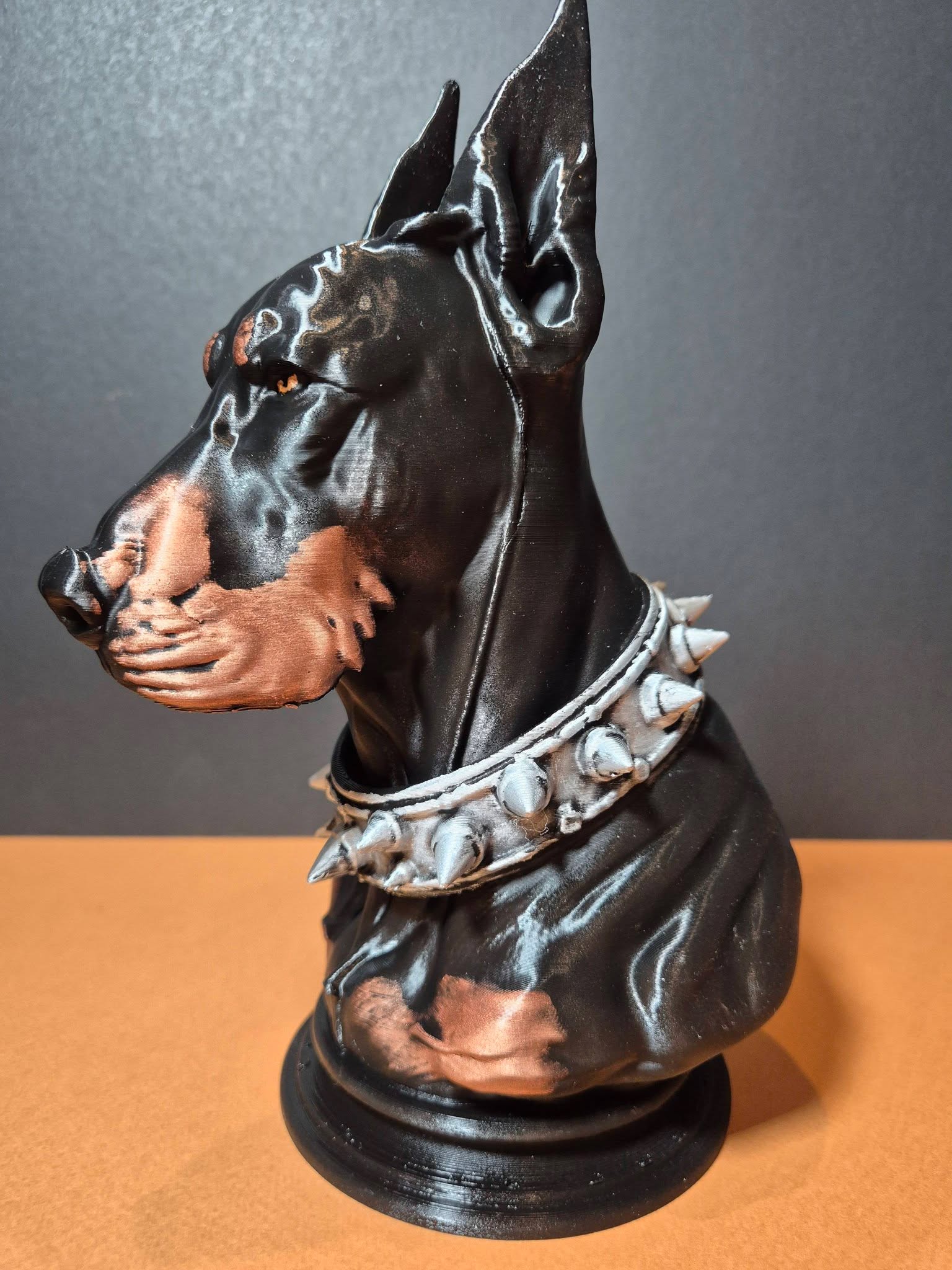 Designer Doberman Bust Sculpture – 20cm