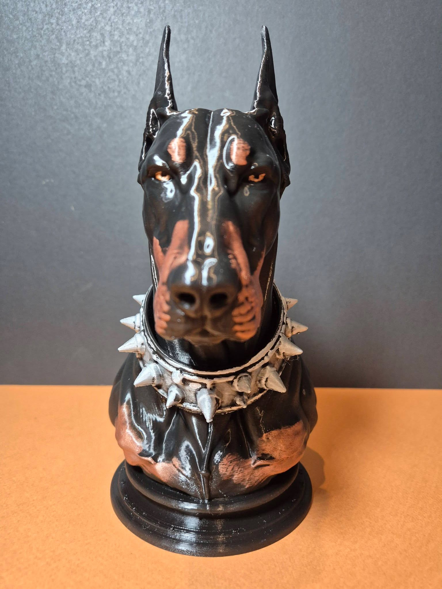 Designer Doberman Bust Sculpture – 20cm