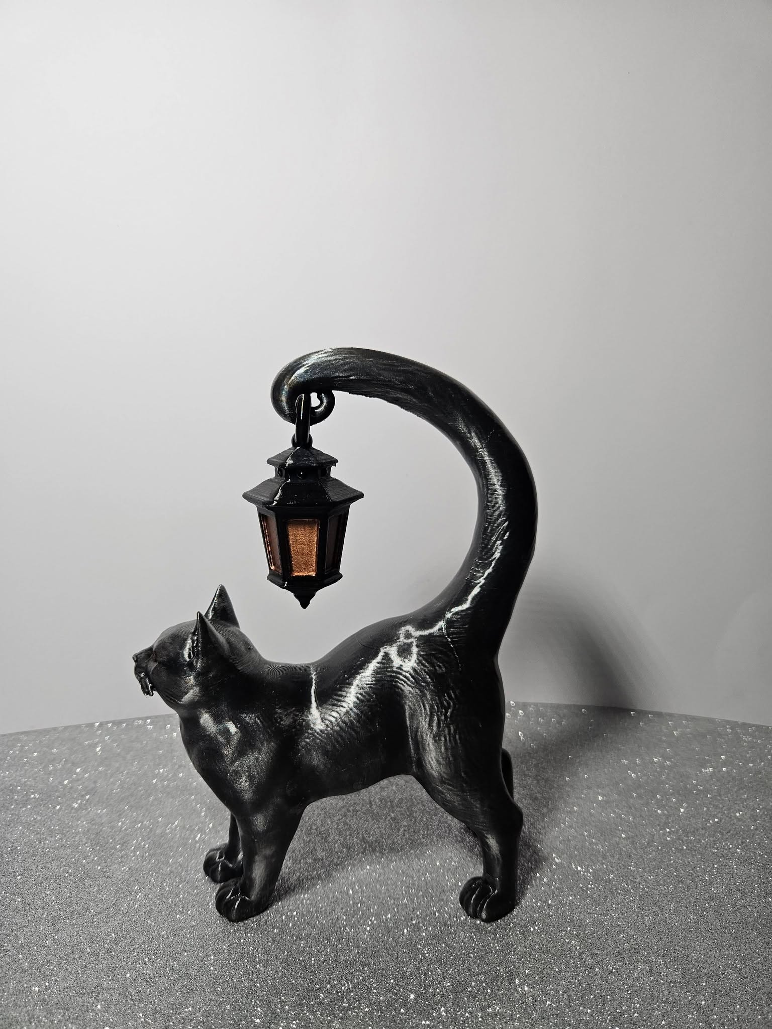 Lantern Cat Sculpture – 23cm