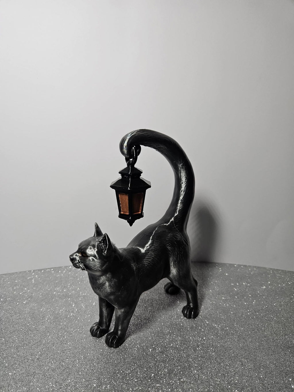 Lantern Cat Sculpture – 23cm
