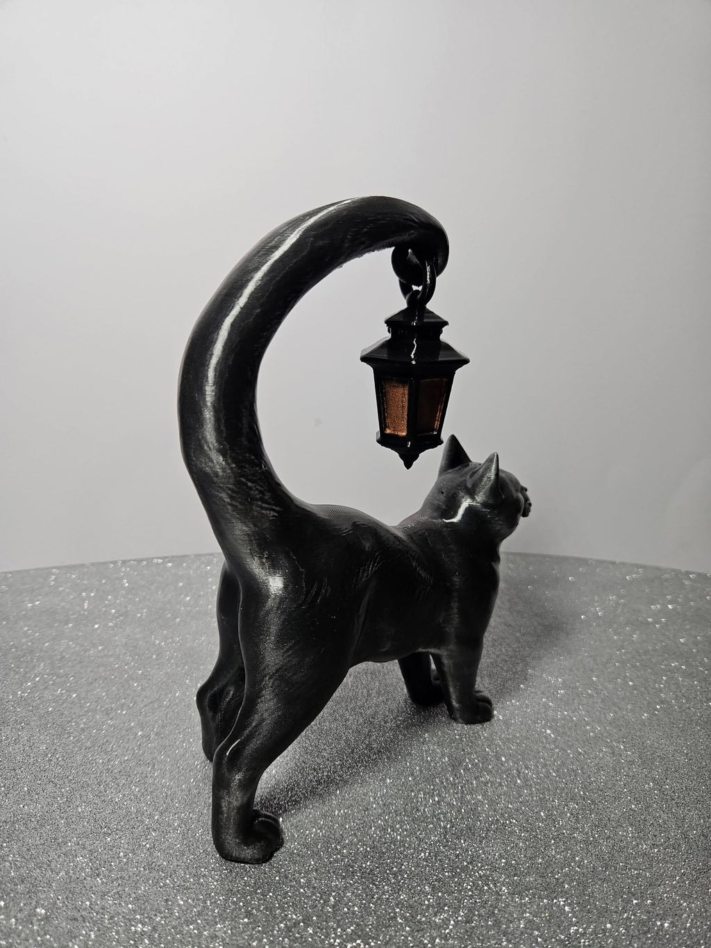 Lantern Cat Sculpture – 23cm