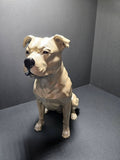 Pearl White Staffy Sculpture – 25cm