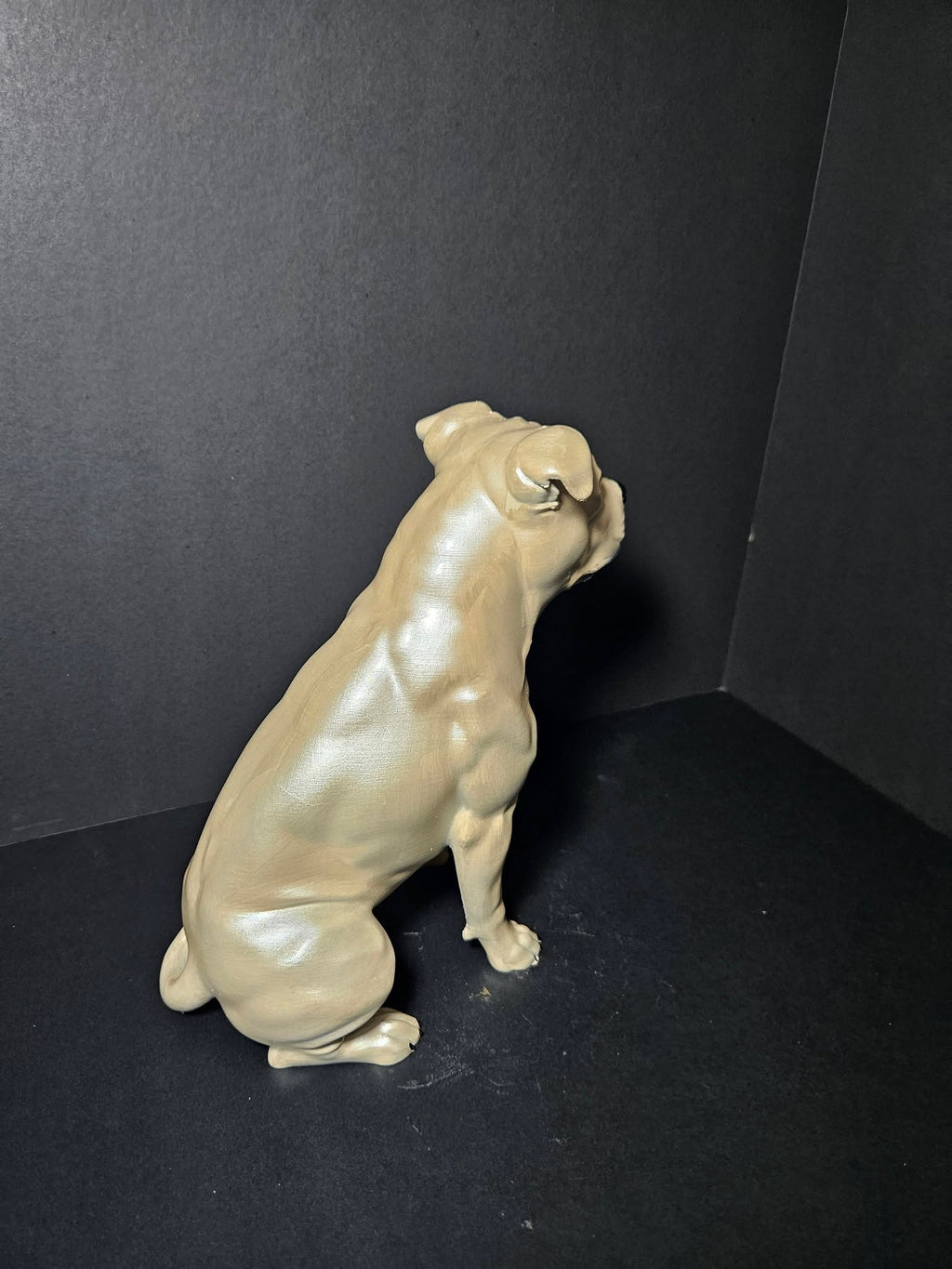 Pearl White Staffy Sculpture – 25cm