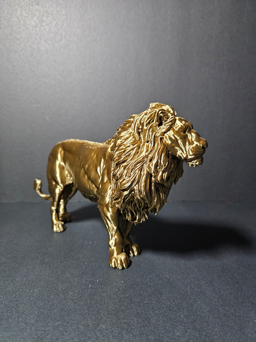 Antique Gold Lion – 20cm Sculpture