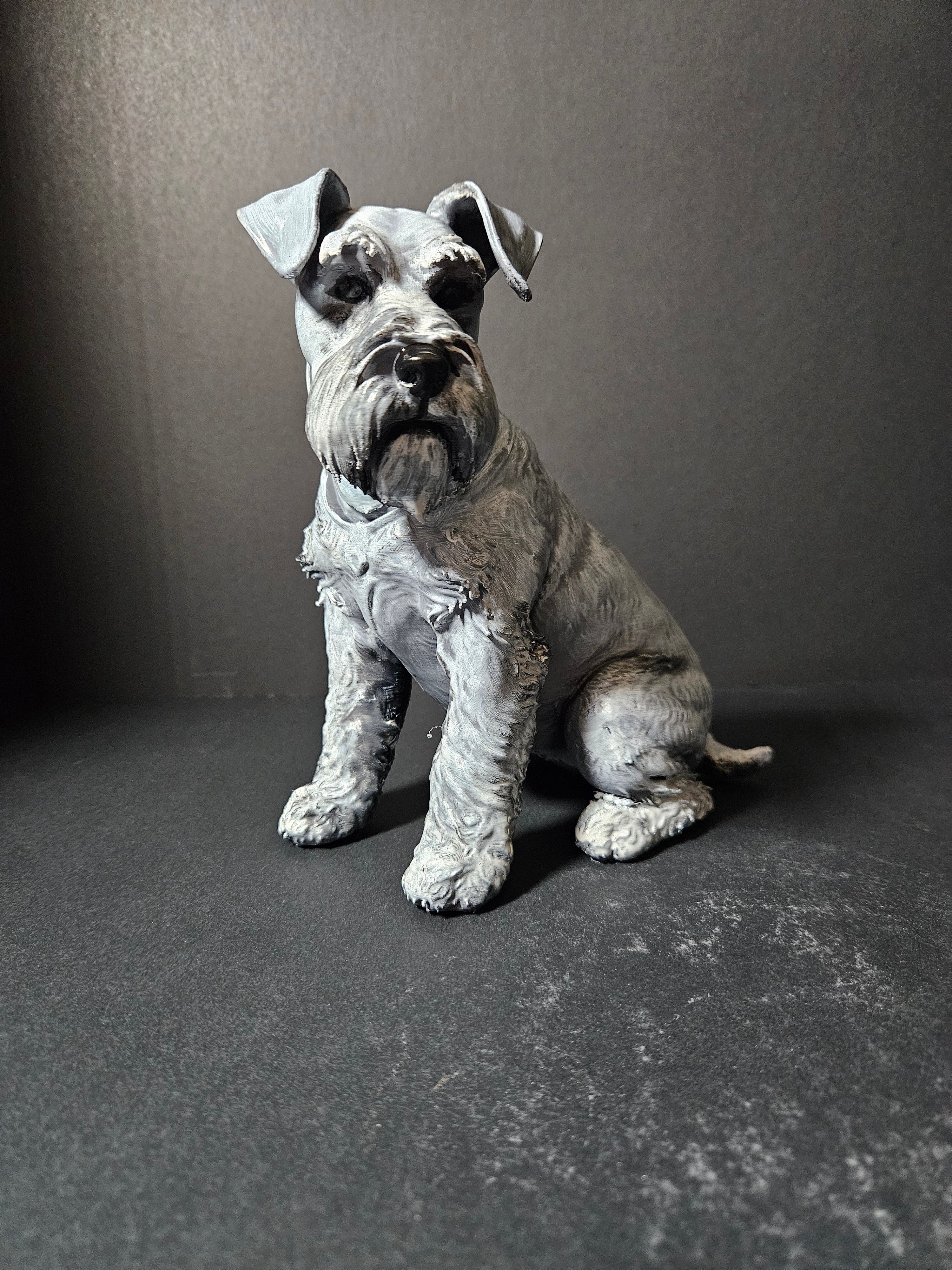 Miniature Schnauzer Sculpture – 20cm