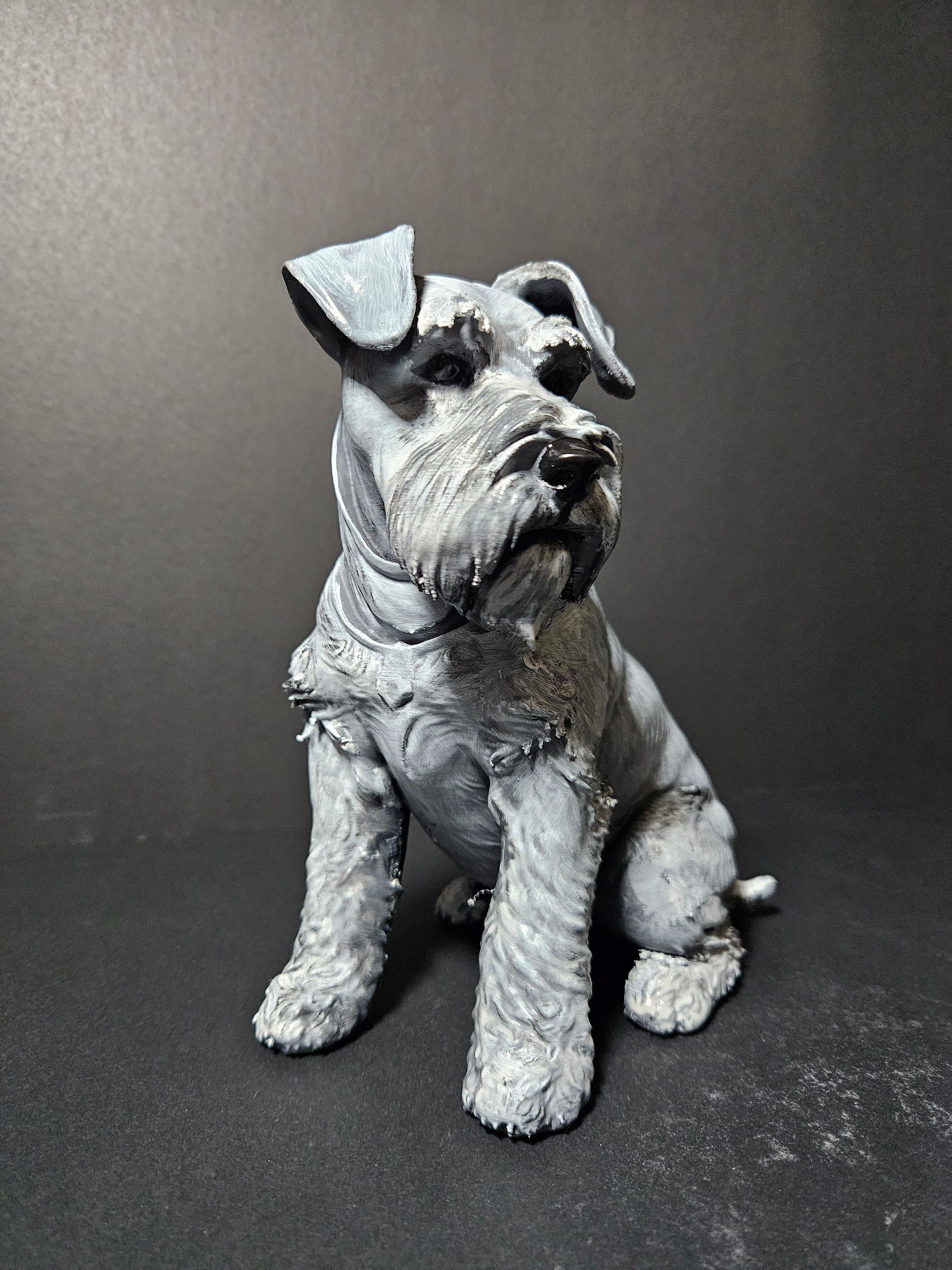 Miniature Schnauzer Sculpture – 20cm