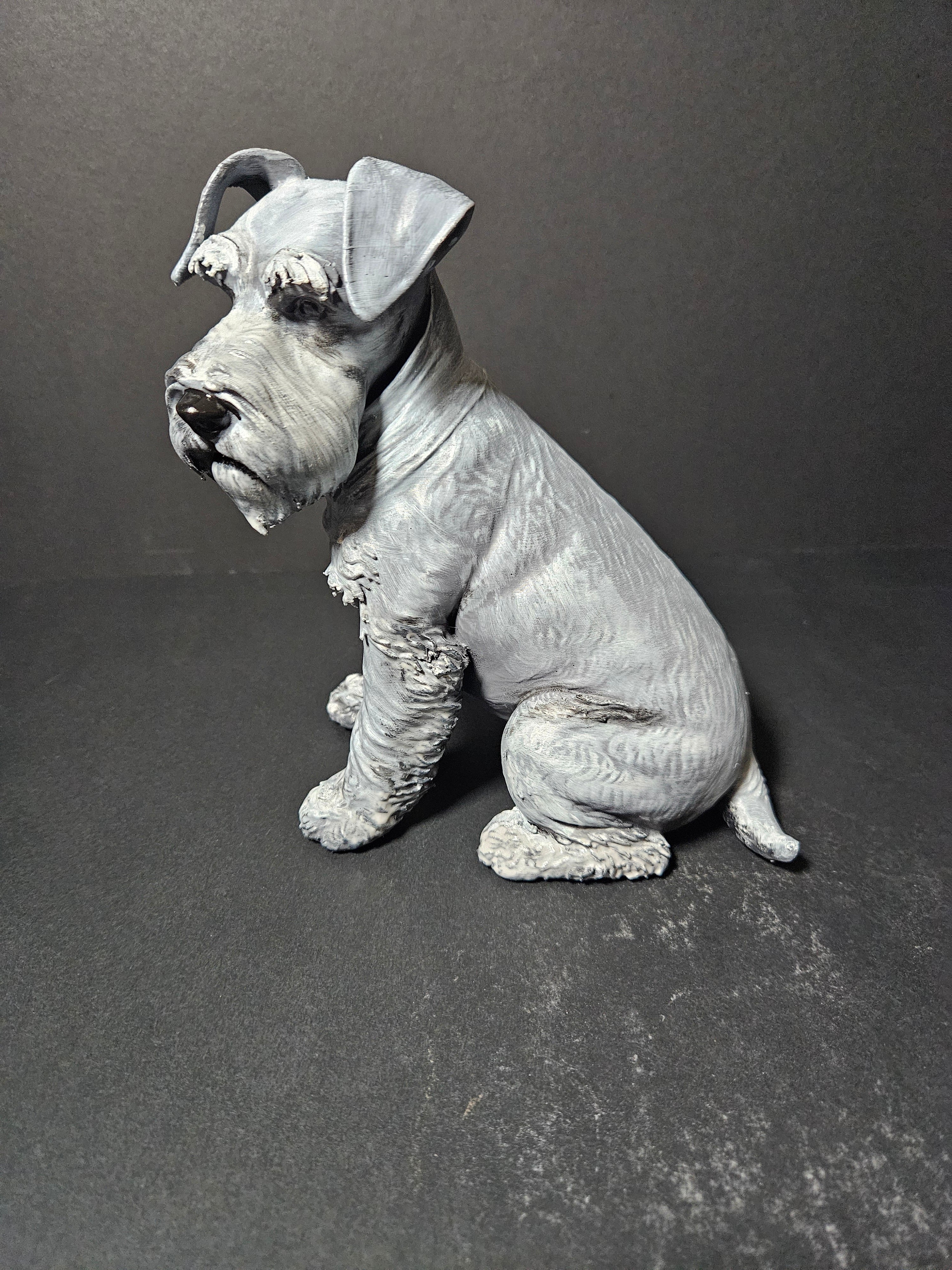 Miniature Schnauzer Sculpture – 20cm