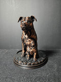 Staffy Mum & Pup – 20cm Sculpture