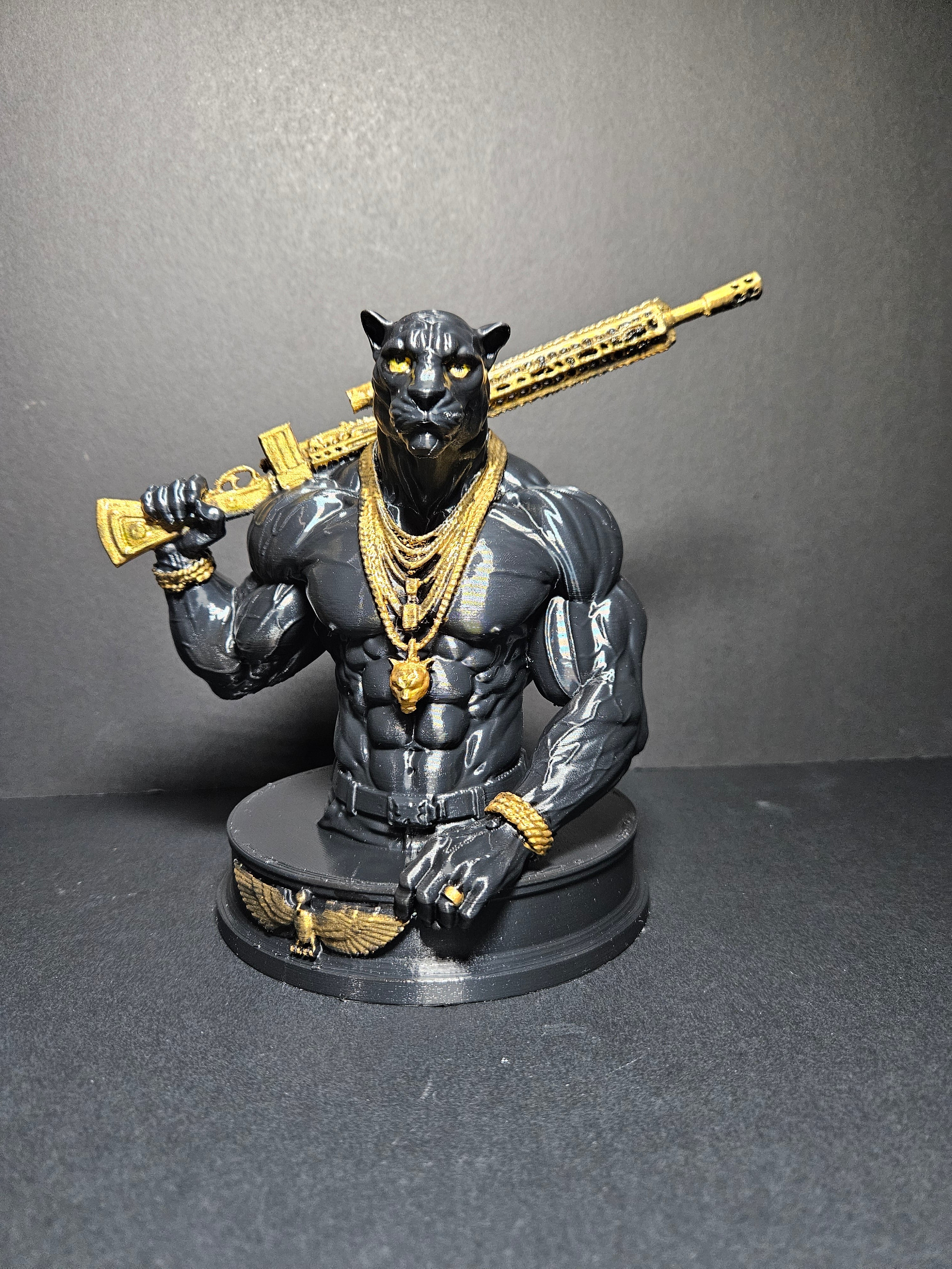 Black Ops Panther Sculpture – 22cm