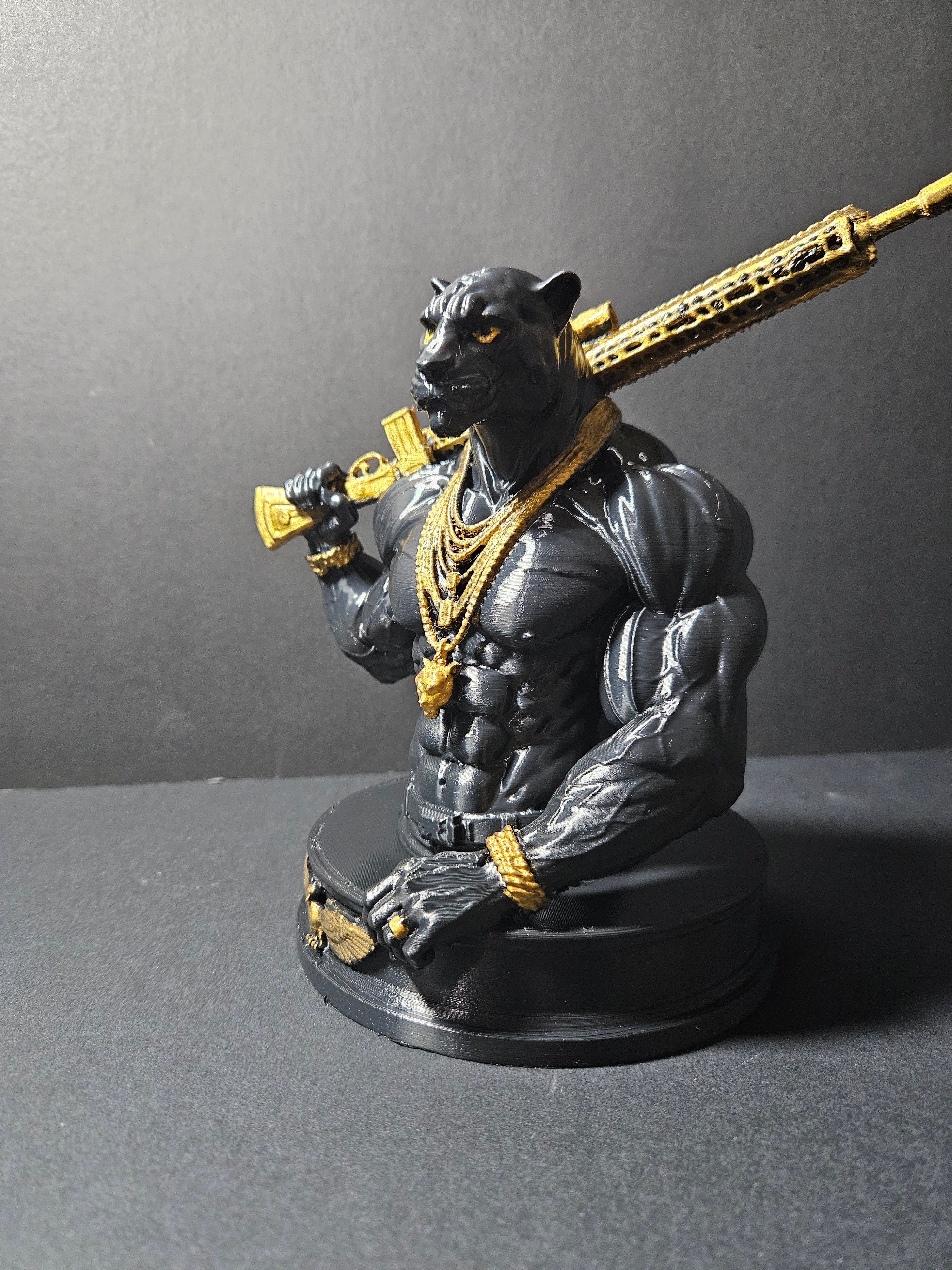 Black Ops Panther Sculpture – 22cm