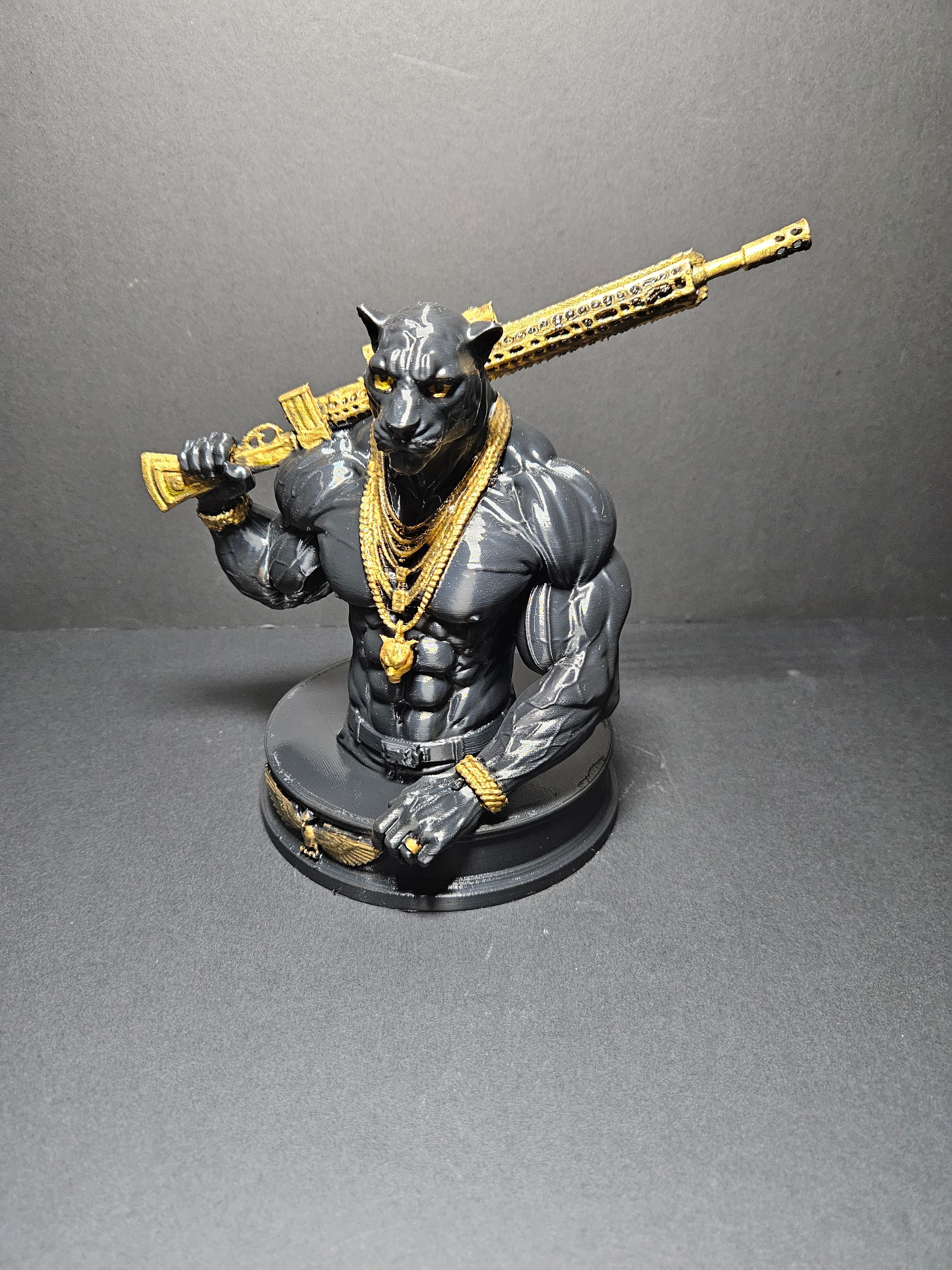 Black Ops Panther Sculpture – 22cm