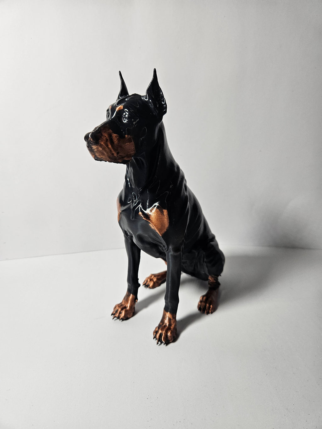 Sitting Doberman Sculpture – 25cm