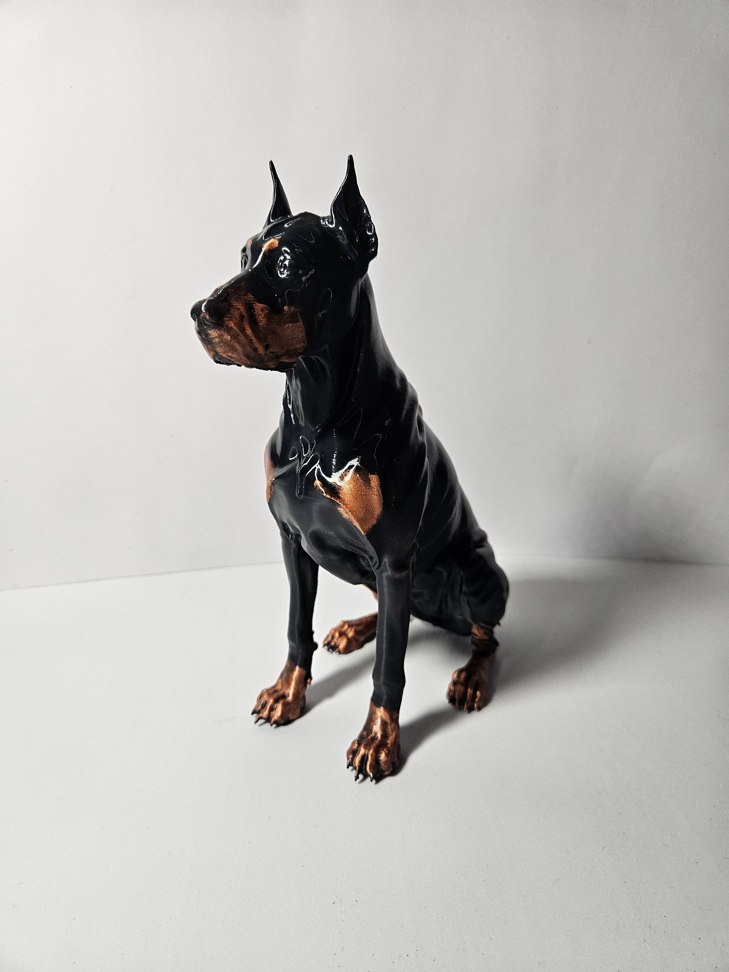 Sitting Doberman Sculpture – 25cm