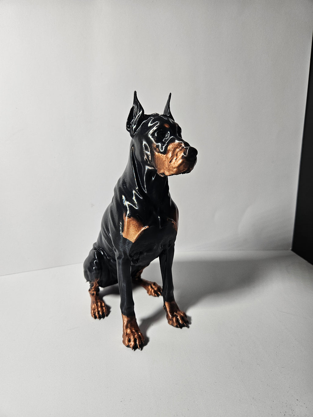 Sitting Doberman Sculpture – 25cm