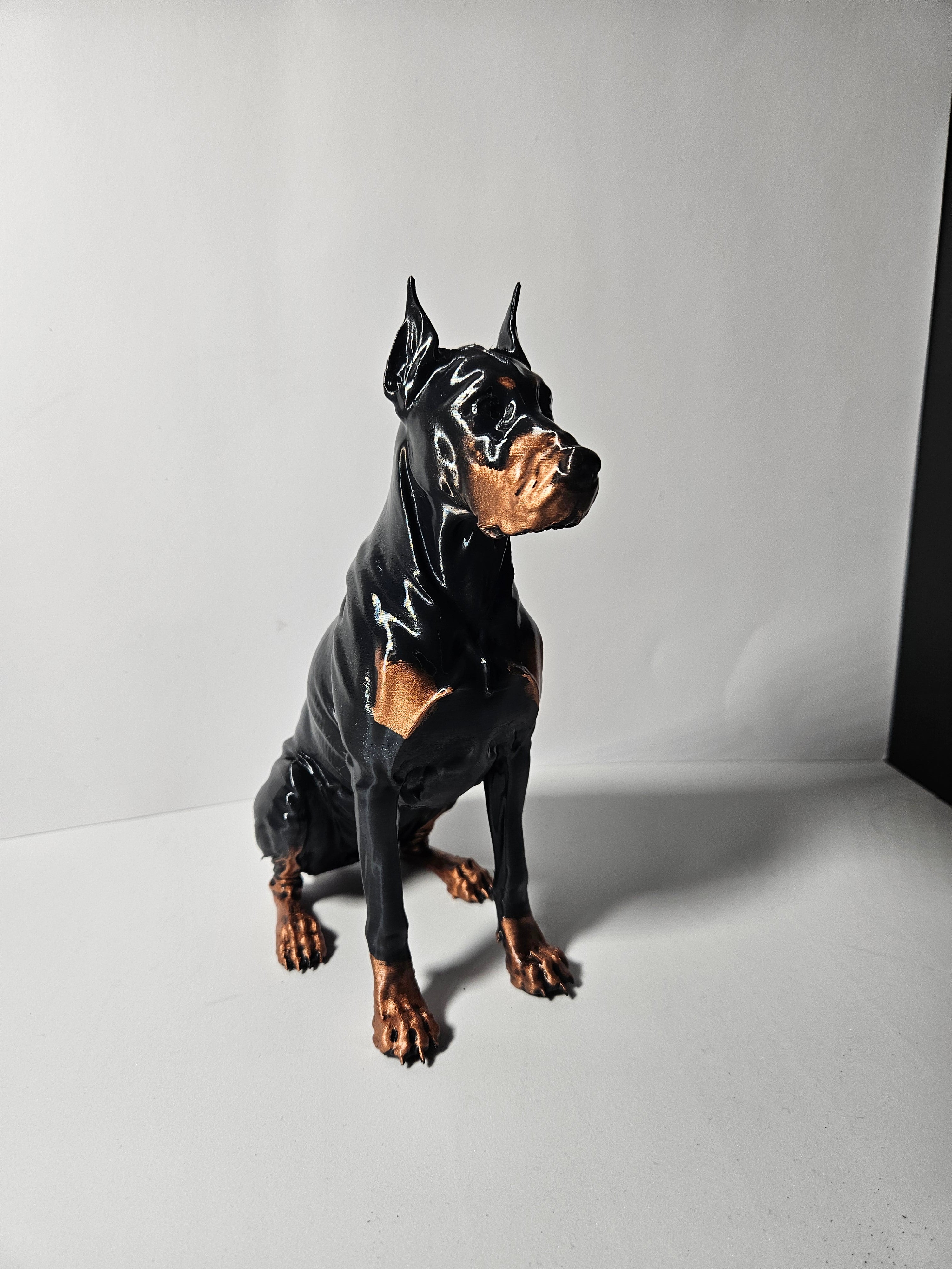 Sitting Doberman Sculpture – 25cm