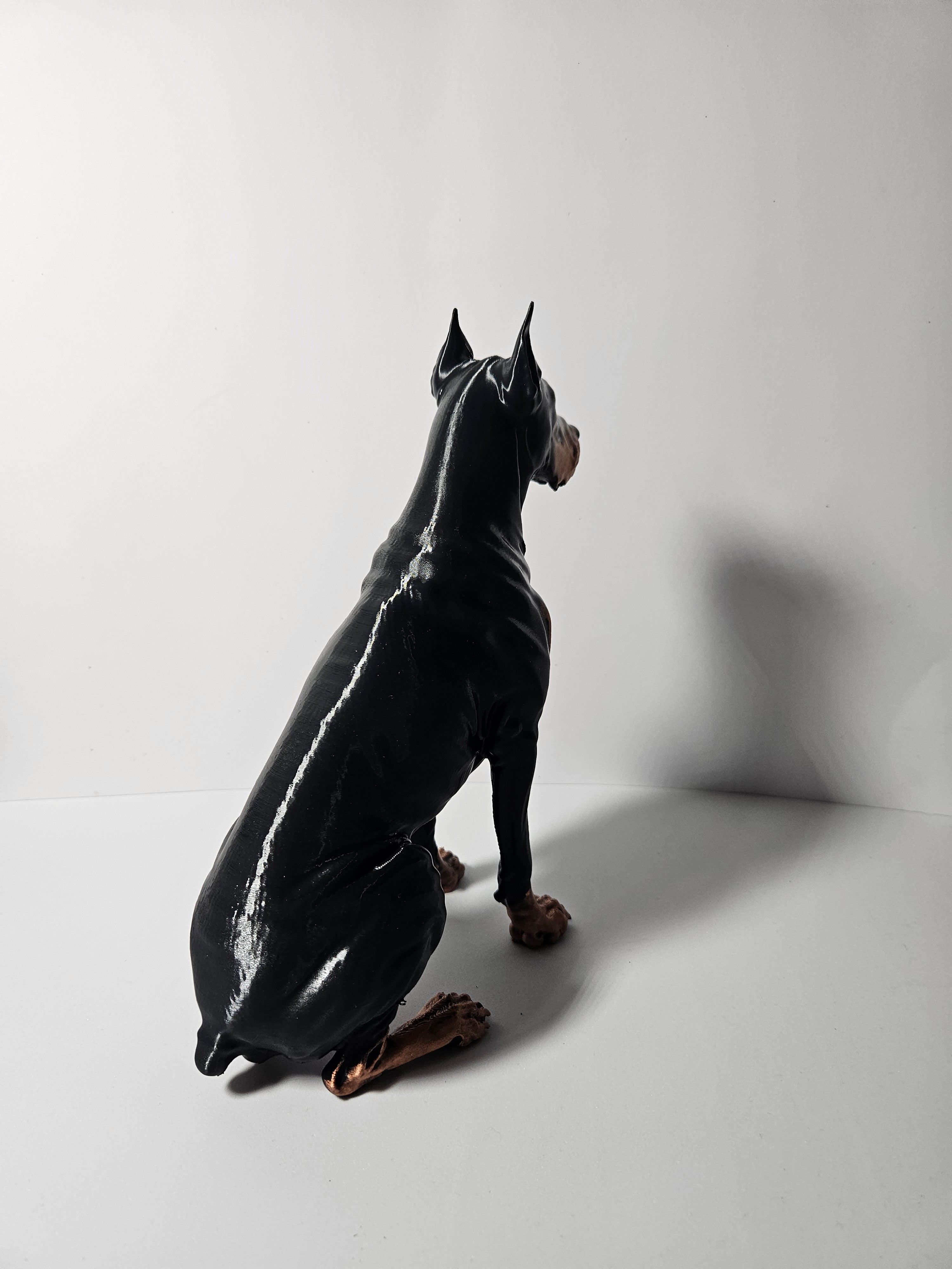 Sitting Doberman Sculpture – 25cm