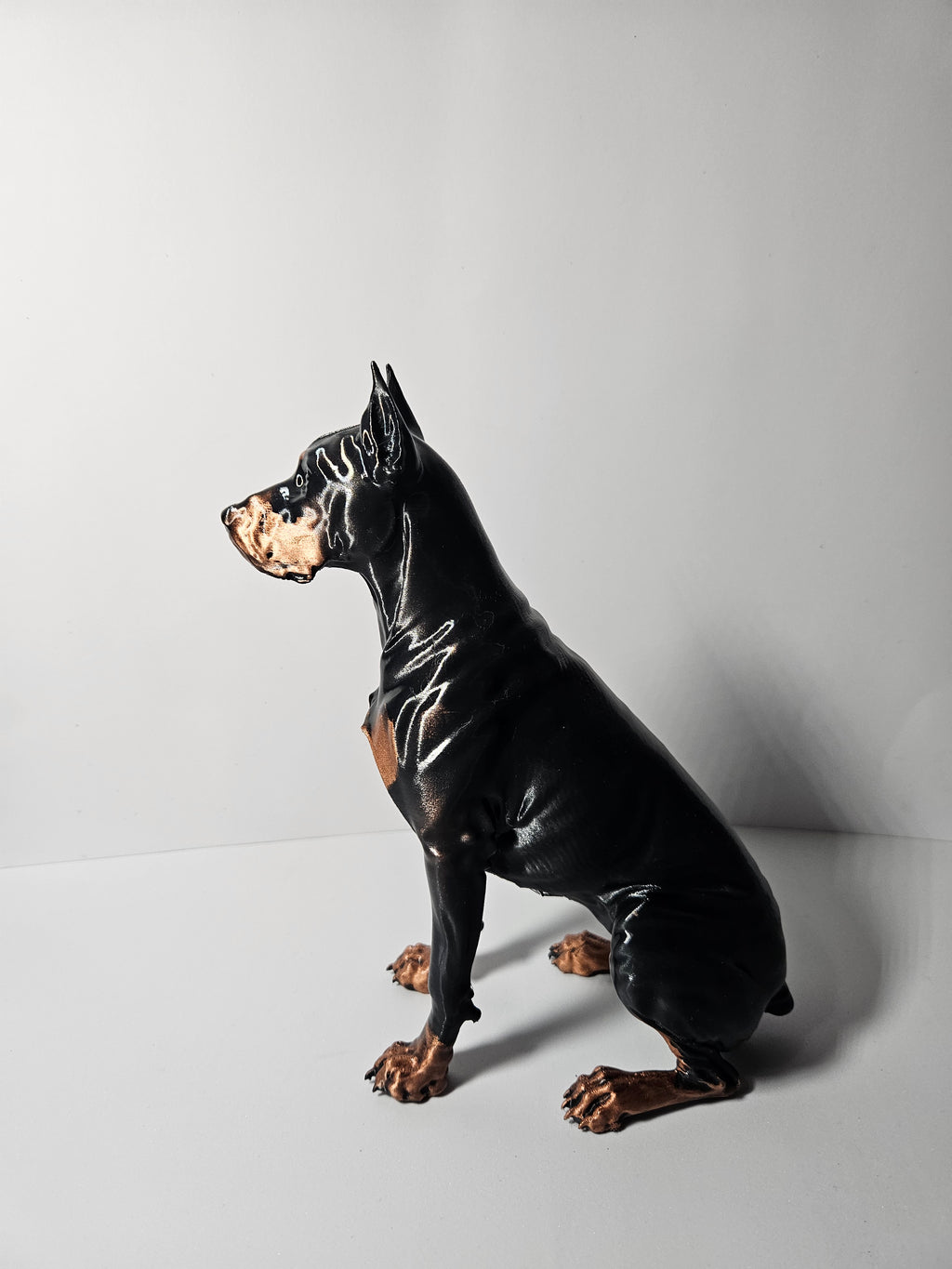 Sitting Doberman Sculpture – 25cm